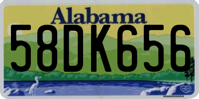 AL license plate 58DK656