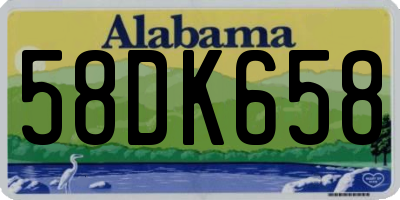 AL license plate 58DK658