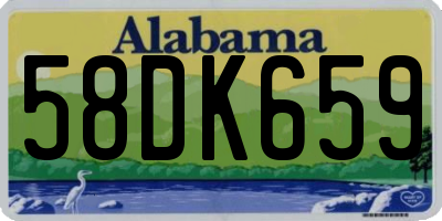 AL license plate 58DK659