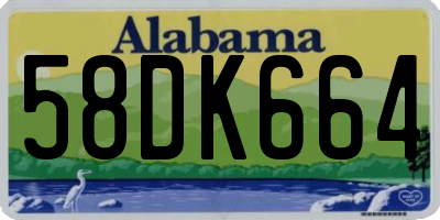 AL license plate 58DK664