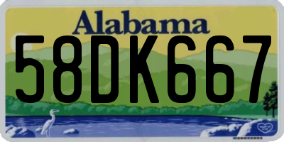 AL license plate 58DK667