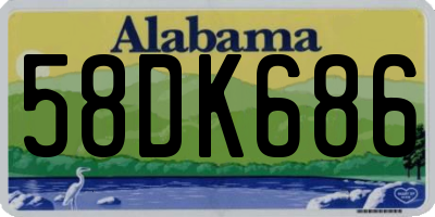 AL license plate 58DK686