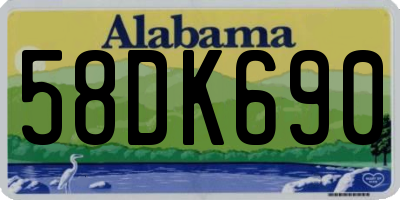 AL license plate 58DK690