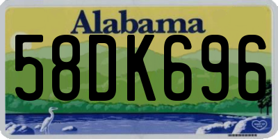 AL license plate 58DK696