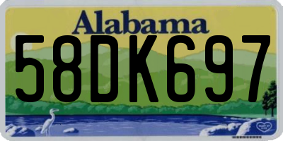 AL license plate 58DK697