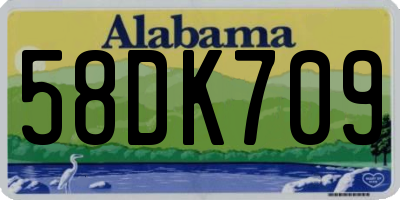 AL license plate 58DK709