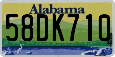 AL license plate 58DK710