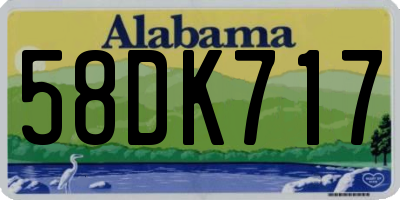 AL license plate 58DK717