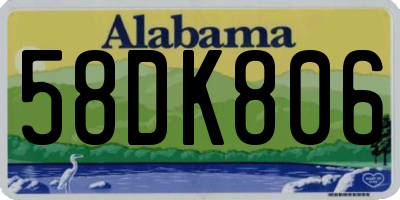AL license plate 58DK806