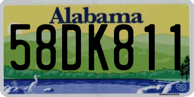 AL license plate 58DK811