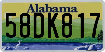 AL license plate 58DK817