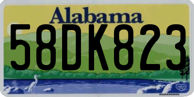 AL license plate 58DK823