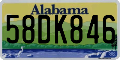 AL license plate 58DK846