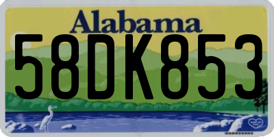 AL license plate 58DK853