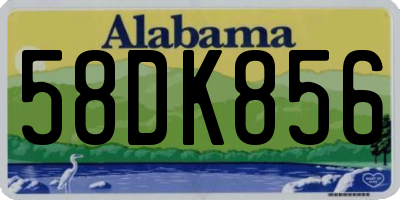 AL license plate 58DK856