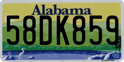 AL license plate 58DK859