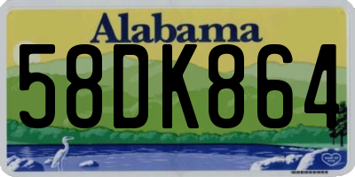 AL license plate 58DK864