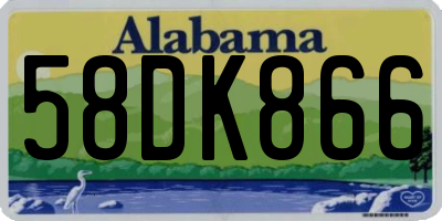 AL license plate 58DK866