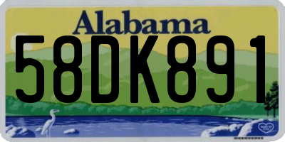 AL license plate 58DK891