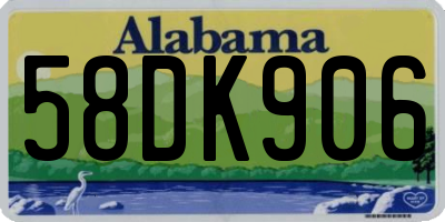 AL license plate 58DK906