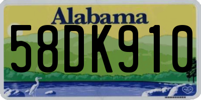 AL license plate 58DK910