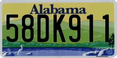 AL license plate 58DK911