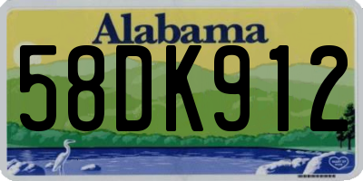 AL license plate 58DK912