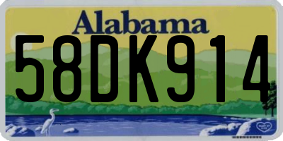 AL license plate 58DK914