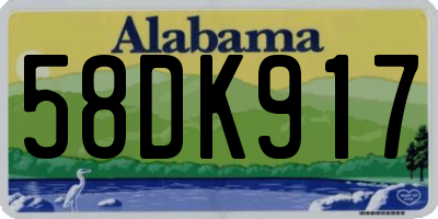 AL license plate 58DK917
