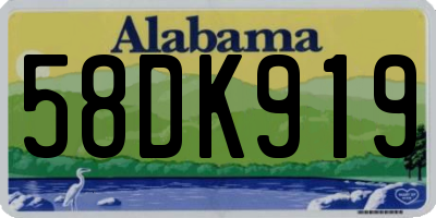 AL license plate 58DK919