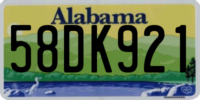 AL license plate 58DK921