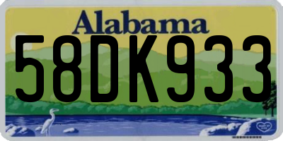 AL license plate 58DK933