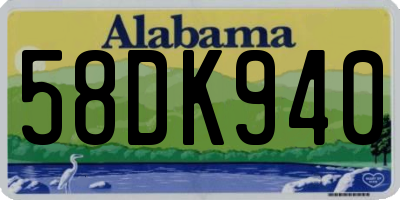 AL license plate 58DK940