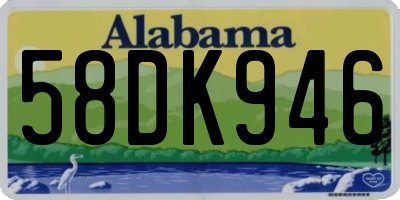 AL license plate 58DK946