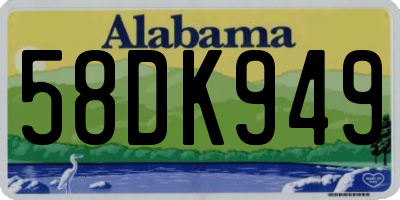 AL license plate 58DK949