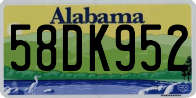 AL license plate 58DK952