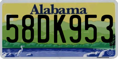 AL license plate 58DK953