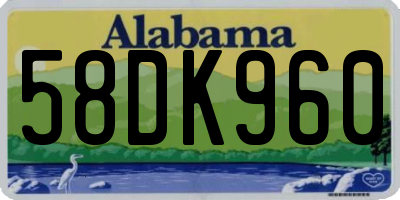 AL license plate 58DK960