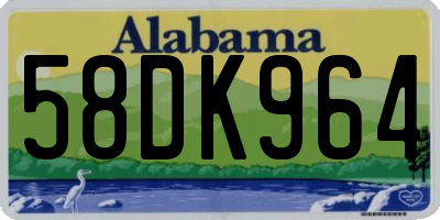 AL license plate 58DK964