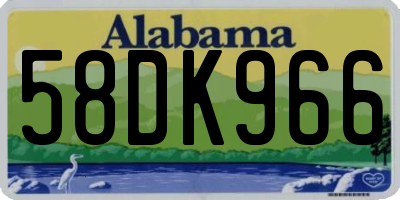AL license plate 58DK966