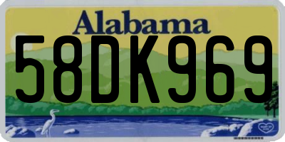 AL license plate 58DK969