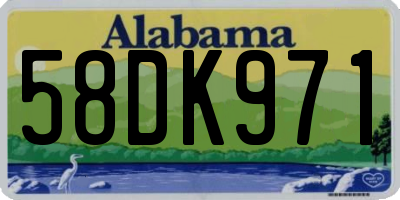 AL license plate 58DK971