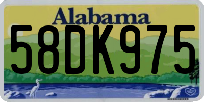 AL license plate 58DK975