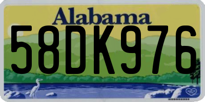 AL license plate 58DK976