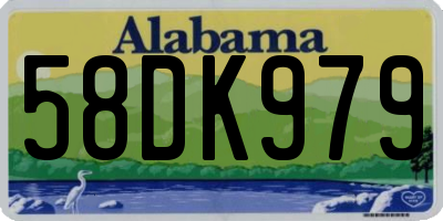 AL license plate 58DK979