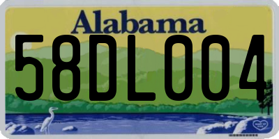 AL license plate 58DL004