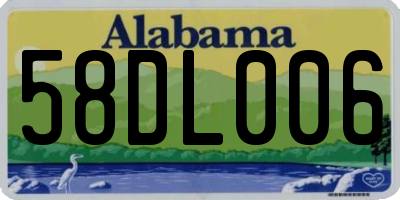 AL license plate 58DL006