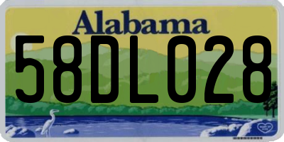 AL license plate 58DL028