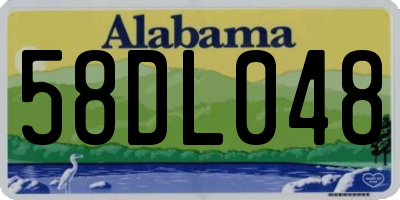 AL license plate 58DL048