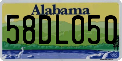 AL license plate 58DL050